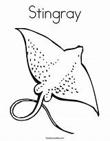 Coloring Stingray Ray Built California Usa sketch template