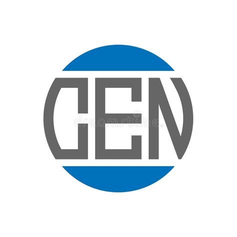 cen letter logo design  white background cen creative initials circle logo concept stock