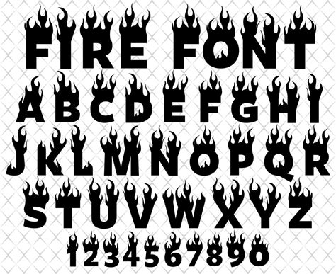 fire font flame font bundle fonts cricut silhouette font svg etsy fire font lettering