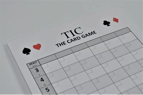 tic  card game score cards etsy