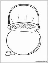 Cauldron Pot sketch template