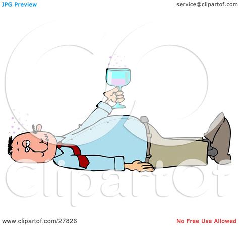 clipart illustration of a white man laying on his back