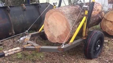 lunningsvagn atv log skidder arch hauler youtube