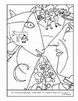 Chagall Marc sketch template