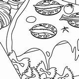 Frenzy Coloring Lake Food Book Spoonflower sketch template