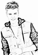 Justin Coloring Pages Bieber Color Printable Print Beiber Sheets Kids sketch template