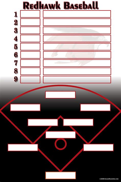 printable softball lineup cards