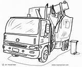 Garbage Poubelle Camion Ramassage Imprimer Ordures Coloringhome Recyc Arm sketch template