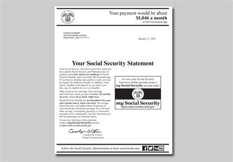 social security statement     fingertips ssa