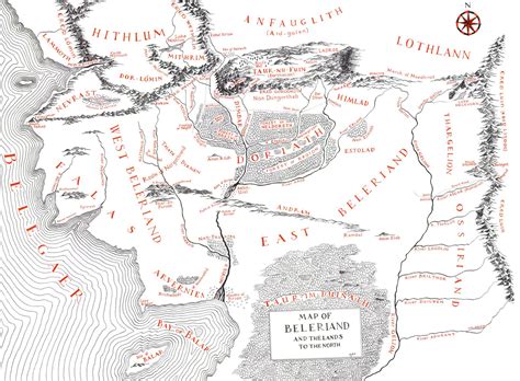 tolkiens legendarium  maps  middle earth  west   top