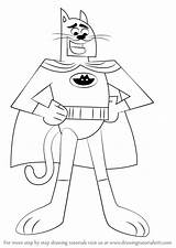 Catman Fairly Oddparents Draw Step Drawing Drawingtutorials101 sketch template