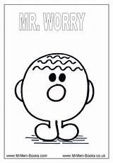 Coloring Mr Colouring Men Pages Sheets Worry Printable Little Miss Social Skills School Kids Activities Therapy Work Feelings Worksheets Counseling sketch template