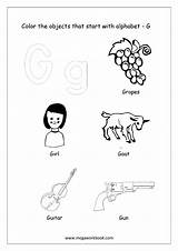 Alphabet Start Things Coloring Color Pages Worksheets Megaworkbook Letter Each Kindergarten Objects Starting Preschool English Printables Practice These Visit Printable sketch template