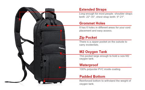 Iguerburn Oxygen Tank Backpack Portable Oxygen Cylinder