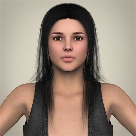 realistic beautiful sexy girl 3d cgtrader