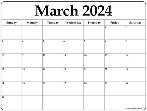 march  calendar  printable calendar