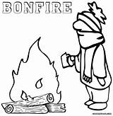 Bonfire Coloring Pages Colorings sketch template