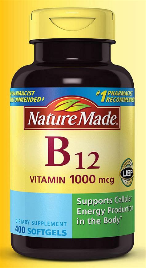 Nature Made Vitamin B 12 1000 Mcg 400 Softgels 31604041304 Ebay