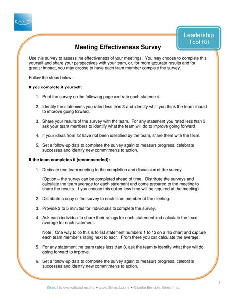 meeting survey  examples format  examples