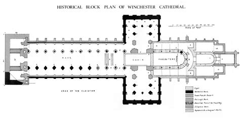 medieval winchester cathedral plans  drawings