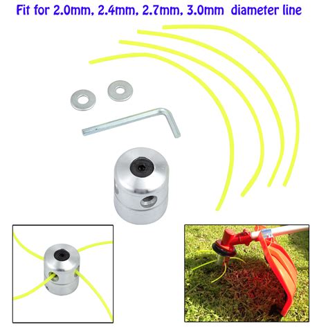 brushcutter trimmer alloy replacement head universal  cm mm nylon lines ebay