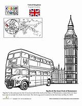 London Coloring Pages Sheets Big Ben Kids Education Colouring Londres Enfant Geography Color Coloriage Worksheets Colorier Around Theme Enfants Angleterre sketch template