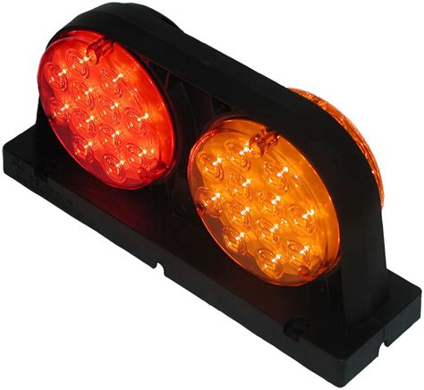 led stopturntail warning light  hardshell connector curbside  red amber