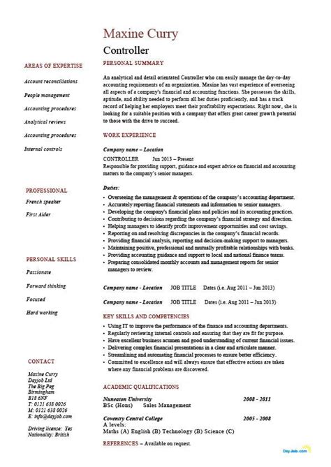 controller resume accounts examples sample template job