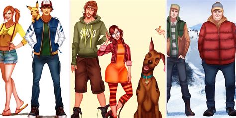 grown up versions of cartoon characters