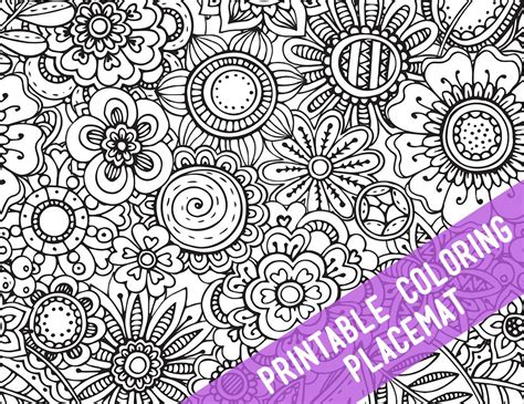printable coloring placemats  crafting chicks