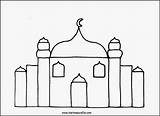 Ramadan Masjid Placemat Mosque Colouring Karima Nacht 1001 Karimascrafts sketch template