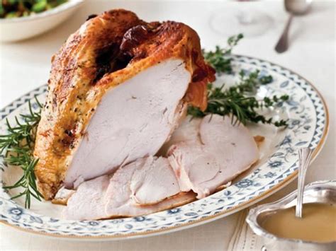 brined roast turkey breast with herb pan gravy recipes cooking