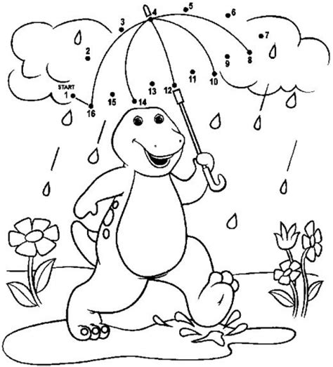 barney coloring pages printable  kids