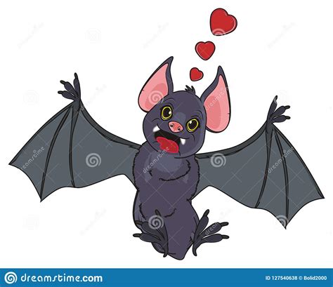 Bat In Love Stock Illustration Illustration Of Isolated 127540638