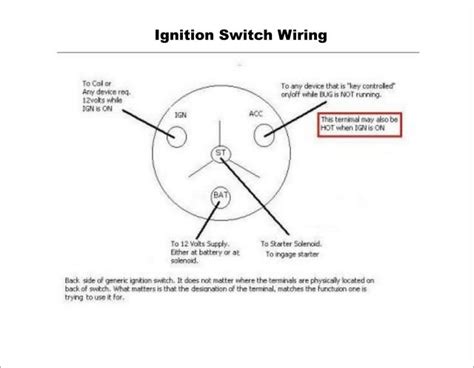 wire ignition switch diagram wiring