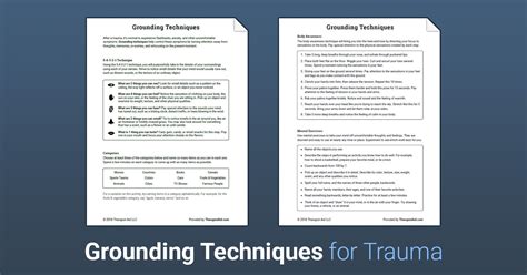 grounding techniques worksheet therapist aid db excelcom
