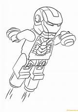 Pages Lego Iron Super Heroes Coloring Man Print Color sketch template