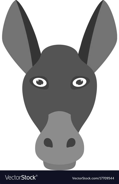 donkey face royalty  vector image vectorstock