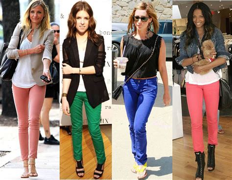 birdwire how to wear the trend coloured jeans