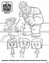 Ralph Coloring Breaks Internet Pages Sheets Vanellope Activity Netizens sketch template