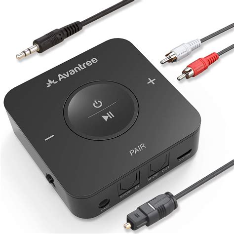 avantree bluetooth transmitter receiver  tv optical digital toslink volume control