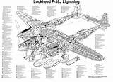 Lightning P38 Lockheed sketch template