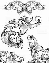 Ornate Engraving Flourish Intricate Filigree Engraver Istockphoto sketch template