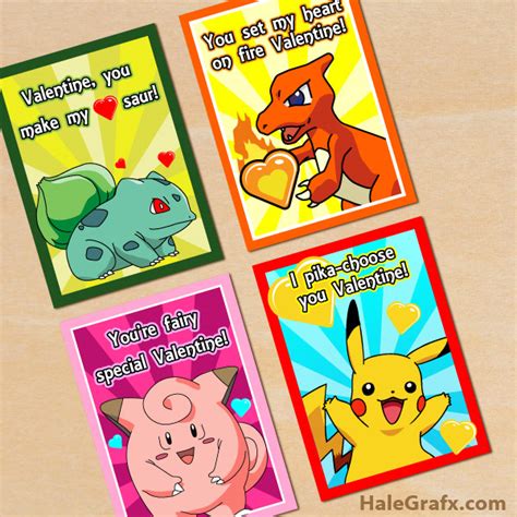 pokemon valentine cards printable