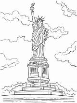 Liberty Statue Printables Coloring Timvandevall Tim sketch template