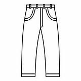 Outline Jeans Trousers Icon Line Logo Template Clothing Drawing Denim Vector Style Coloring Illustration Clothes Preview sketch template