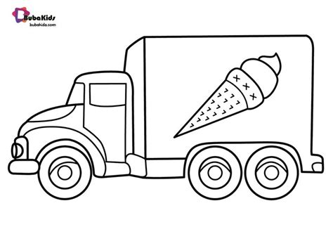 print ice cream truck coloring page collection
