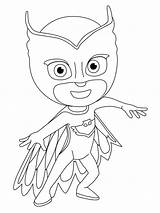 Pj Coloring Masks Pages Printables Character sketch template