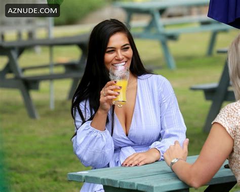 Lydia Clyma With A Friend At A Pub Beer Garden Near Her