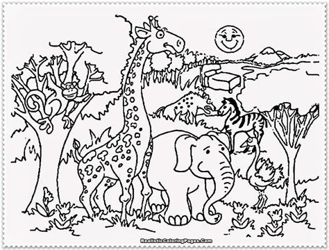 jungle animals coloring pages preschool  getdrawings